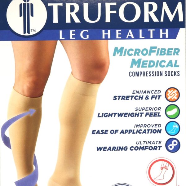 Open Toe Microfiber Below Knee 20-30 Comp  (Item #0965BG/BL-M/L/XL)